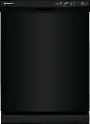 Front. Frigidaire - 24" Front Control Built-In Plastic Tub Dishwasher with MaxDry 54 dBA - Black.