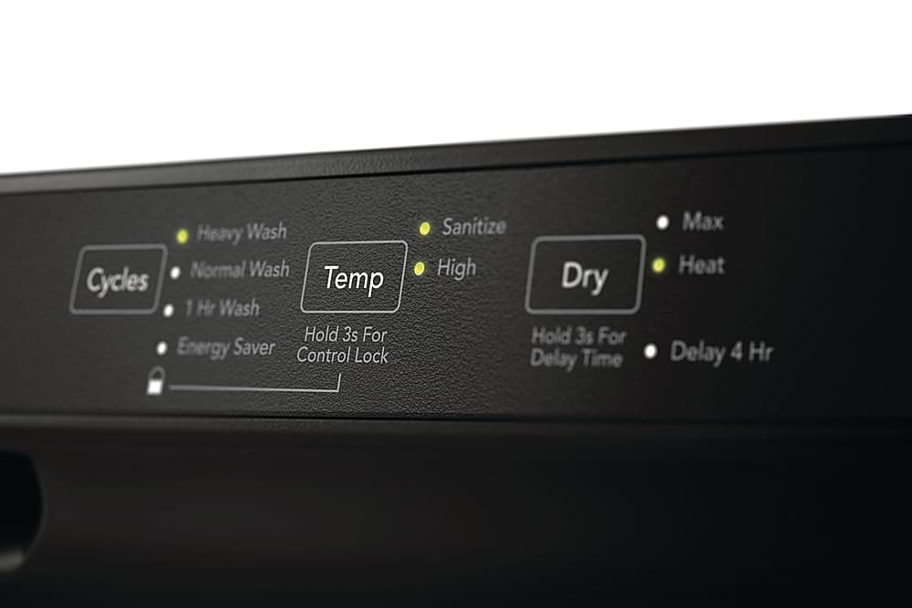 Alt View 14. Frigidaire - 24" Front Control Built-In Plastic Tub Dishwasher with MaxDry 54 dBA - Black.