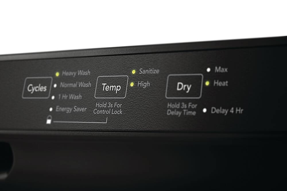 Alt View 14. Frigidaire - 24" Front Control Built-In Plastic Tub Dishwasher with MaxDry 54 dBA - Black.