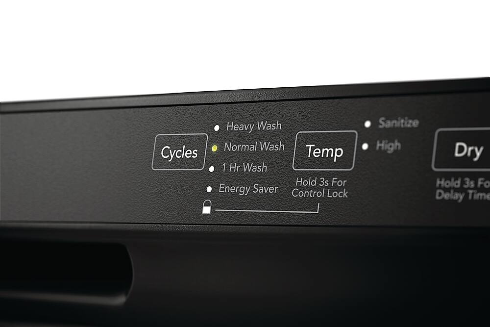 Alt View 16. Frigidaire - 24" Front Control Built-In Plastic Tub Dishwasher with MaxDry 54 dBA - Black.