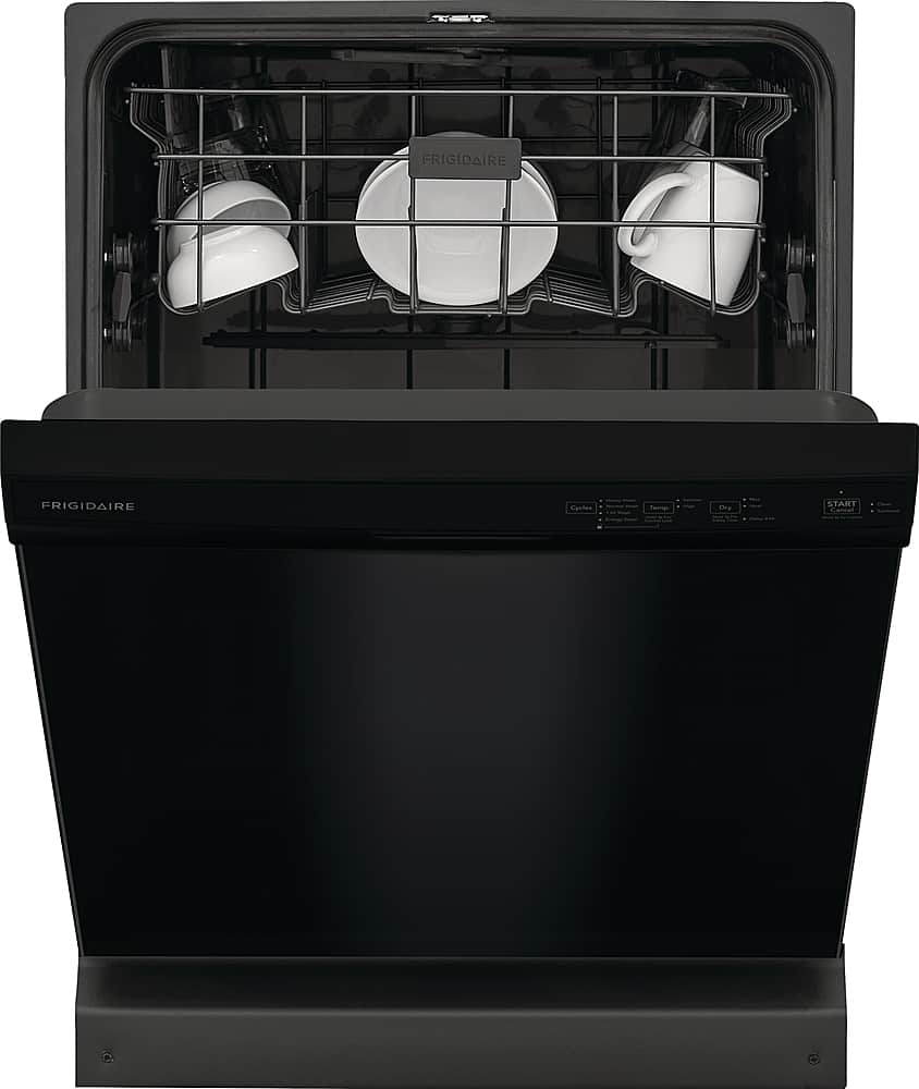 Alt View 2. Frigidaire - 24" Front Control Built-In Plastic Tub Dishwasher with MaxDry 54 dBA - Black.