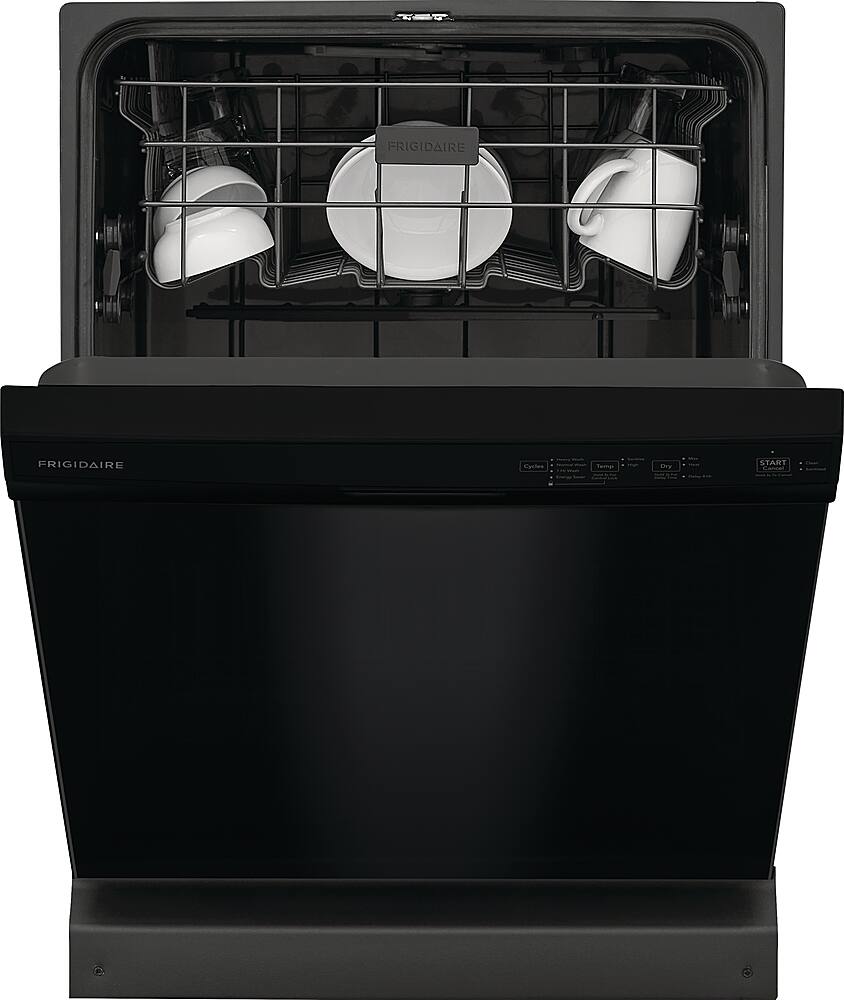 Alt View 2. Frigidaire - 24" Front Control Built-In Plastic Tub Dishwasher with MaxDry 54 dBA - Black.