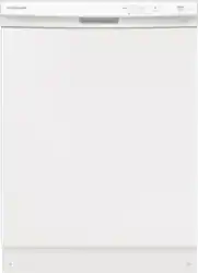 Frigidaire - 24" Front Control Built-In Plastic Tub Dishwasher with MaxDry, 54 dBA - White - Front_Zoom