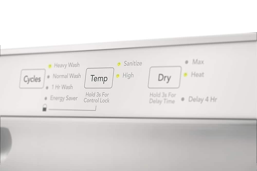 Alt View 14. Frigidaire - 24" Front Control Built-In Plastic Tub Dishwasher with MaxDry 54 dBA - White.