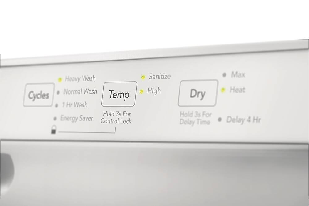 Alt View 14. Frigidaire - 24" Front Control Built-In Plastic Tub Dishwasher with MaxDry 54 dBA - White.