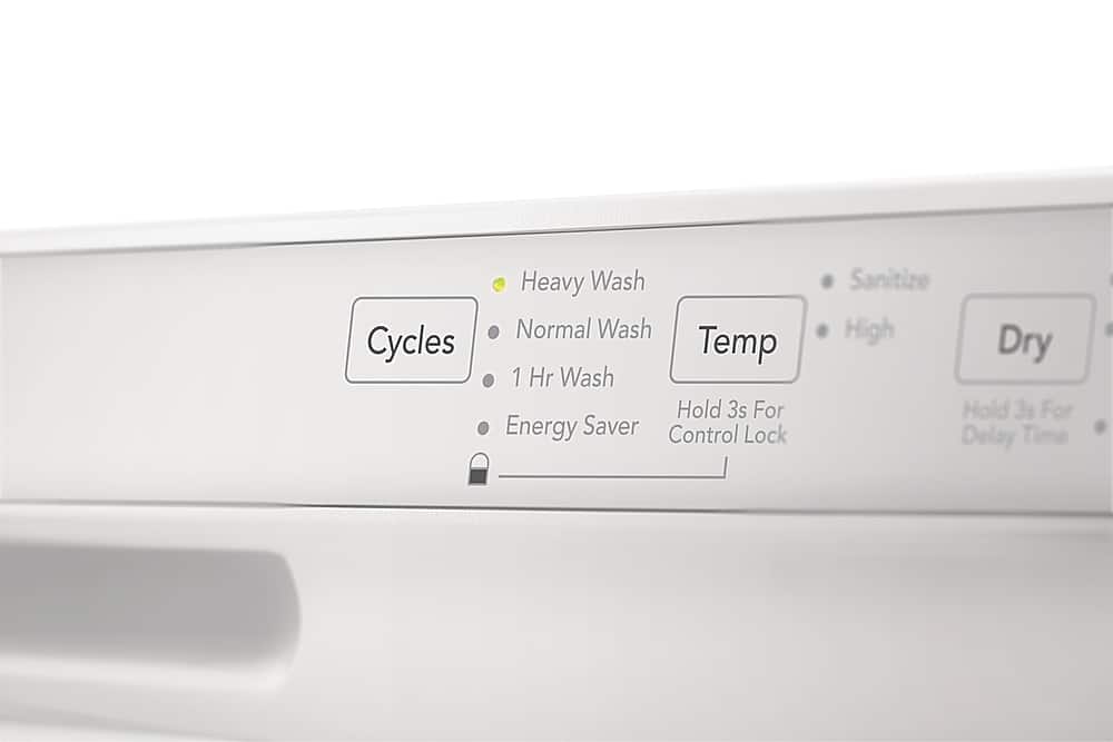Alt View 15. Frigidaire - 24" Front Control Built-In Plastic Tub Dishwasher with MaxDry 54 dBA - White.