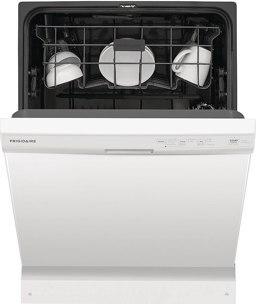 Alt View 2. Frigidaire - 24" Front Control Built-In Plastic Tub Dishwasher with MaxDry 54 dBA - White.