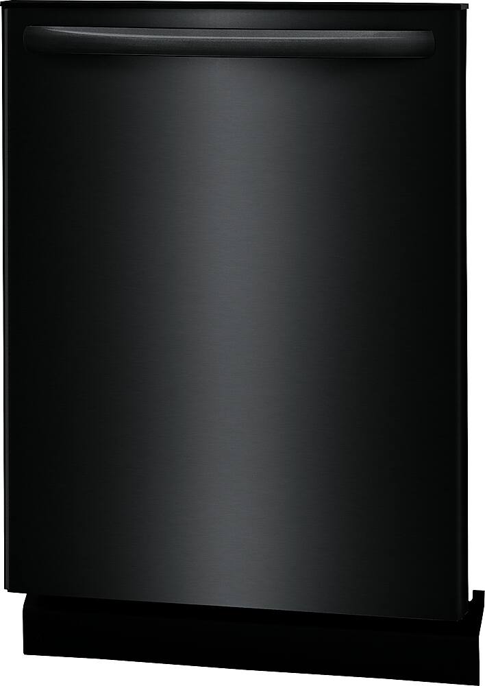 Angle. Frigidaire - 24" Top Control Built-In Plastic Tub Dishwasher with MaxDry 52 dBA - Black Stainless Steel.