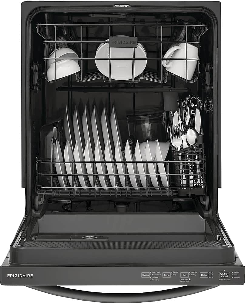 Alt View 13. Frigidaire - 24" Top Control Built-In Plastic Tub Dishwasher with MaxDry 52 dBA - Black Stainless Steel.