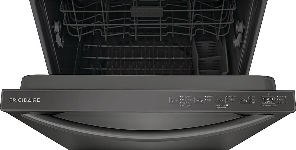 Alt View 14. Frigidaire - 24" Top Control Built-In Plastic Tub Dishwasher with MaxDry 52 dBA - Black Stainless Steel.