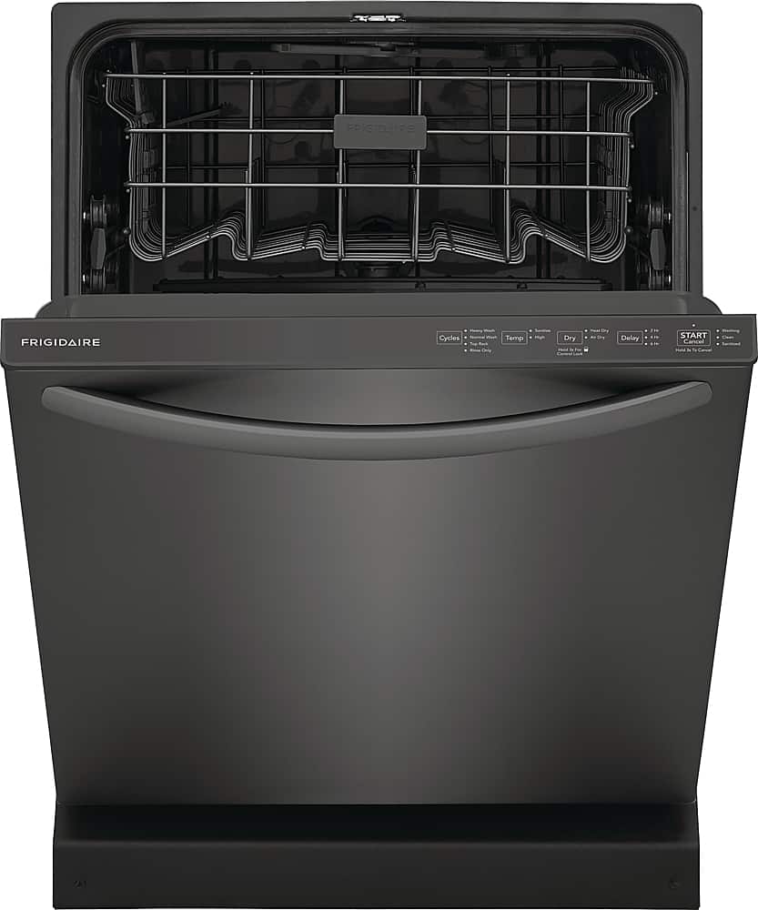 Alt View 1. Frigidaire - 24" Top Control Built-In Plastic Tub Dishwasher with MaxDry 52 dBA - Black Stainless Steel.