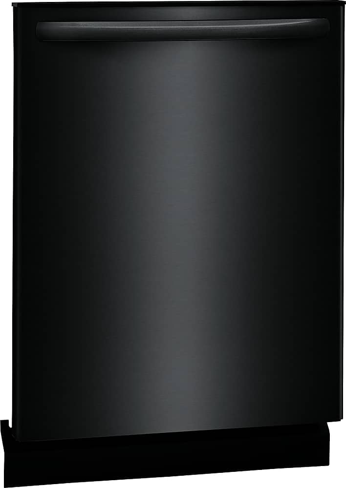 Left. Frigidaire - 24" Top Control Built-In Plastic Tub Dishwasher with MaxDry, 52 dBA - Black Stainless Steel.