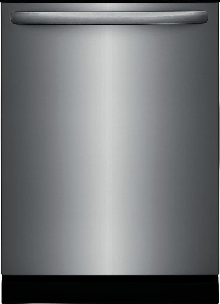 Front. Frigidaire - 24" Top Control Built-In Plastic Tub Dishwasher with MaxDry 52 dBA - Stainless Steel.