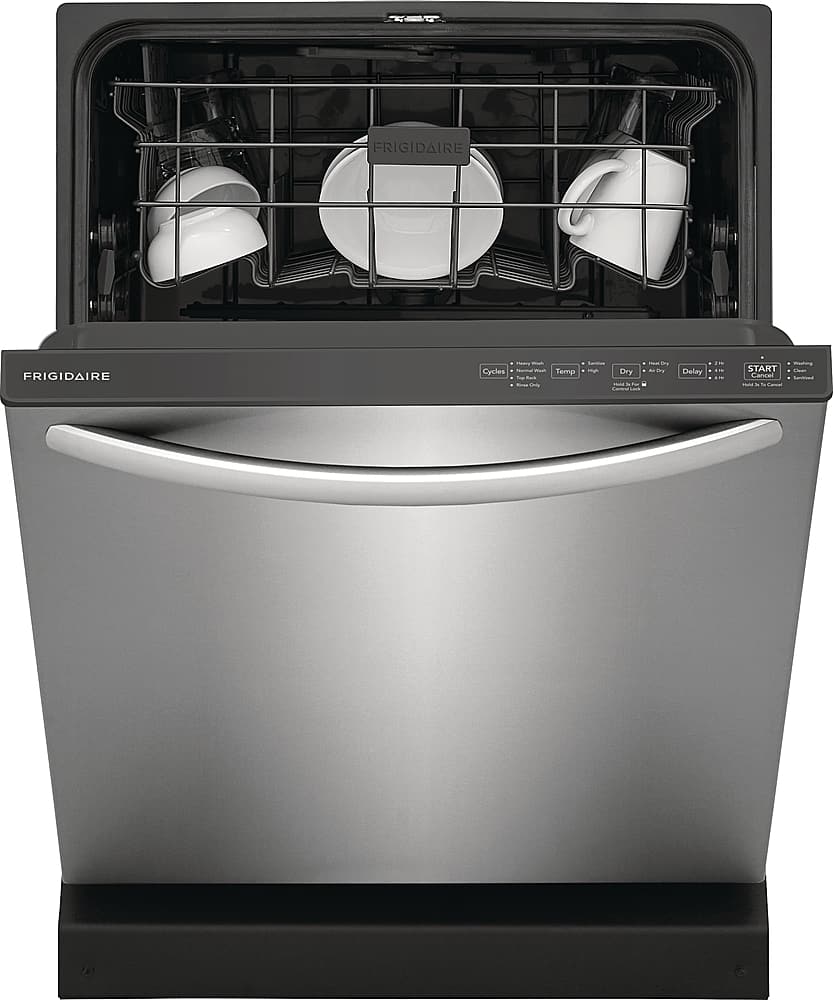 Alt View 2. Frigidaire - 24" Top Control Built-In Plastic Tub Dishwasher with MaxDry 52 dBA - Stainless Steel.