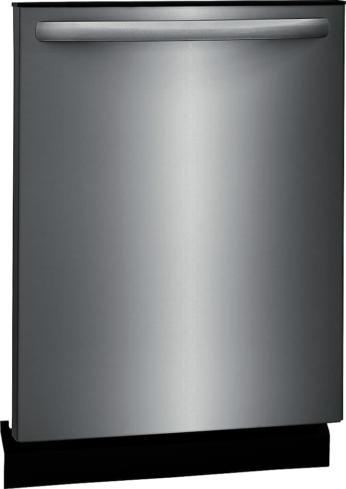 Left. Frigidaire - 24" Top Control Built-In Plastic Tub Dishwasher with MaxDry 52 dBA - Stainless Steel.