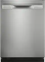 Frigidaire - Gallery 24" Top Control Built-In Tub Dishwasher with CleanBoost Technology, 47 dBA - Stainless Steel - Front_Zoom
