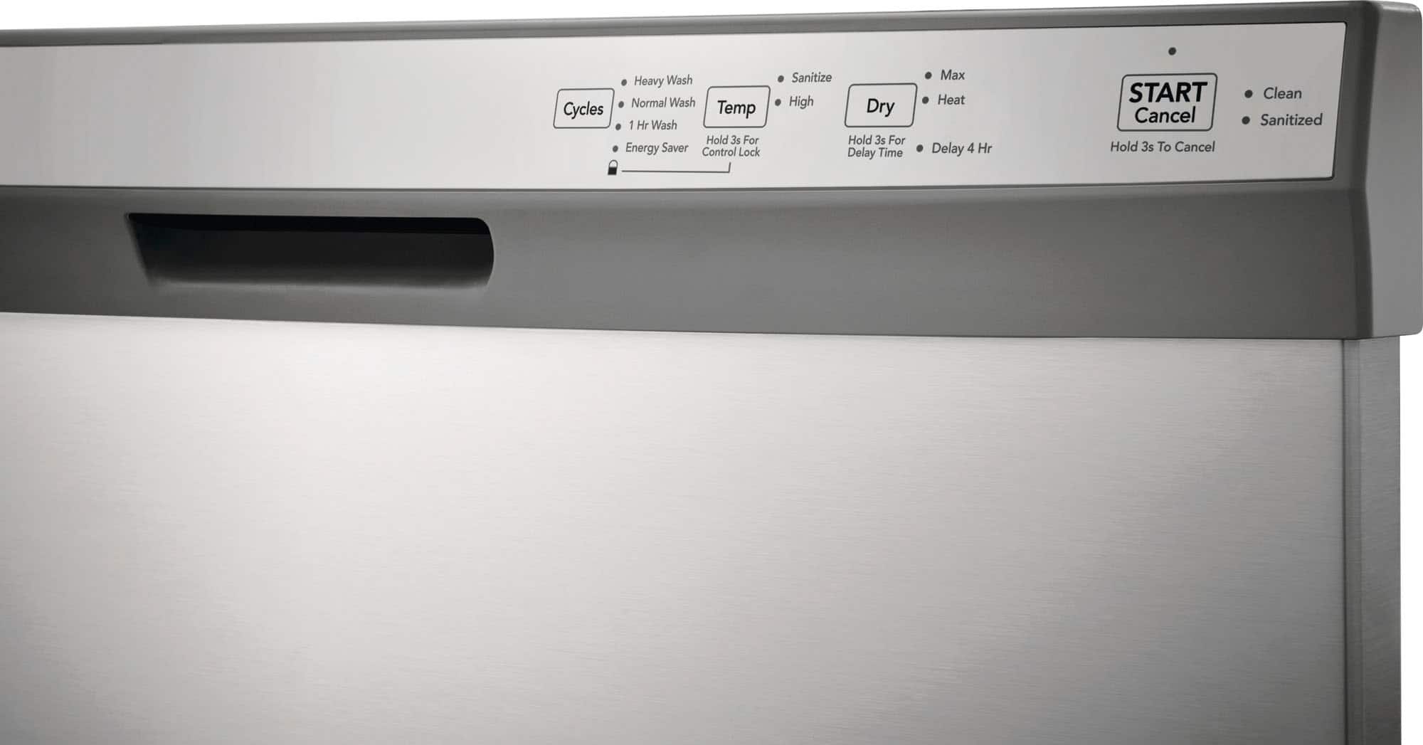 Alt View 13. Frigidaire - 24" Front Control Built-In Plastic Tub Dishwasher with MaxDry 54 dBA - Stainless Steel.