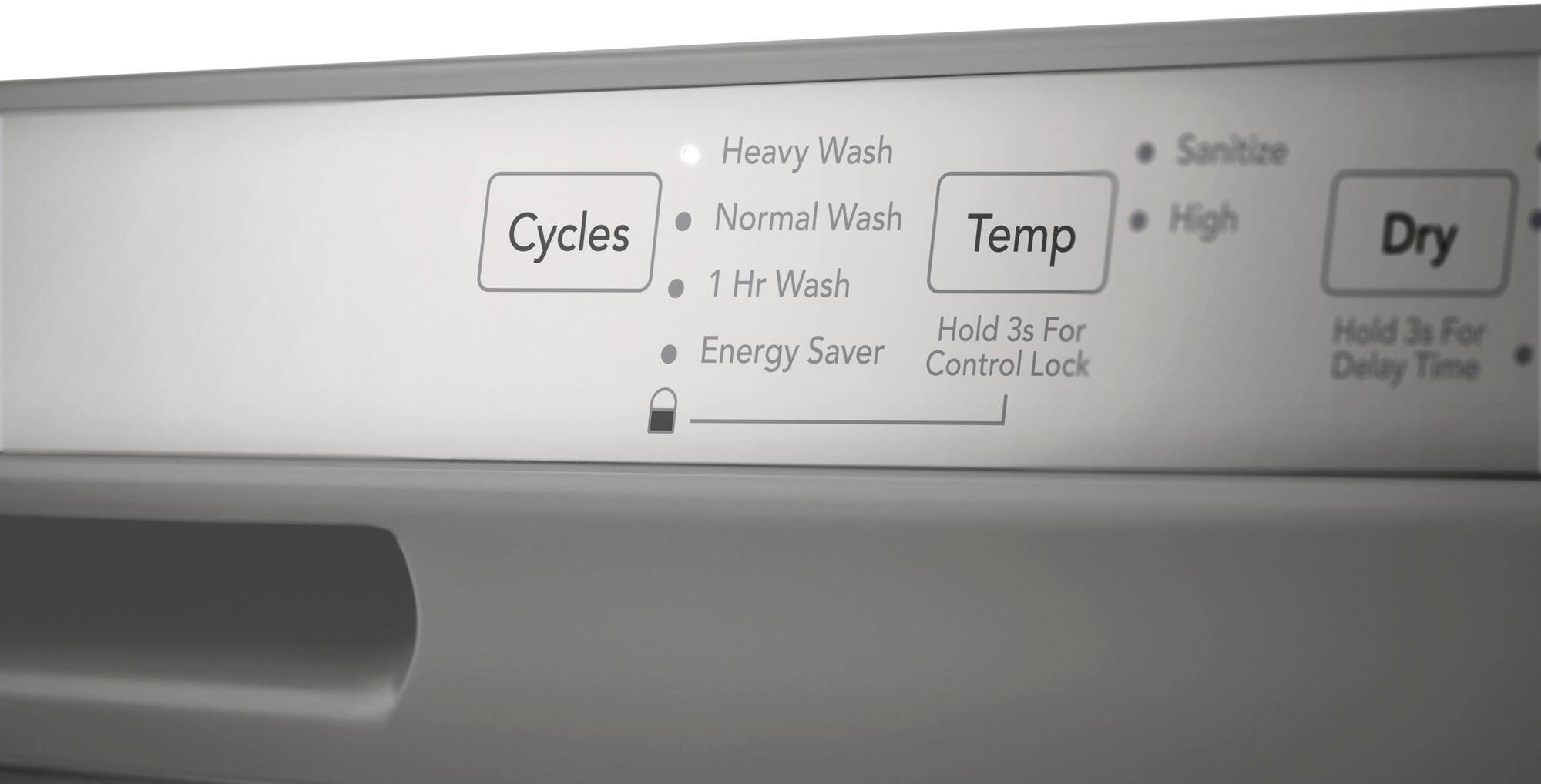 Alt View 16. Frigidaire - 24" Front Control Built-In Plastic Tub Dishwasher with MaxDry 54 dBA - Stainless Steel.