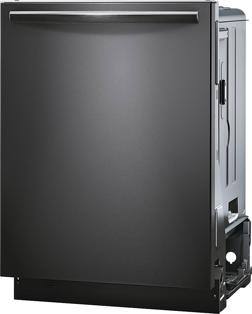 Angle. Frigidaire - Gallery 24" Top Control Built-In Stainless Steel Tub Dishwasher with CleanBoost Technology, 47 dBA - Stainless Steel.