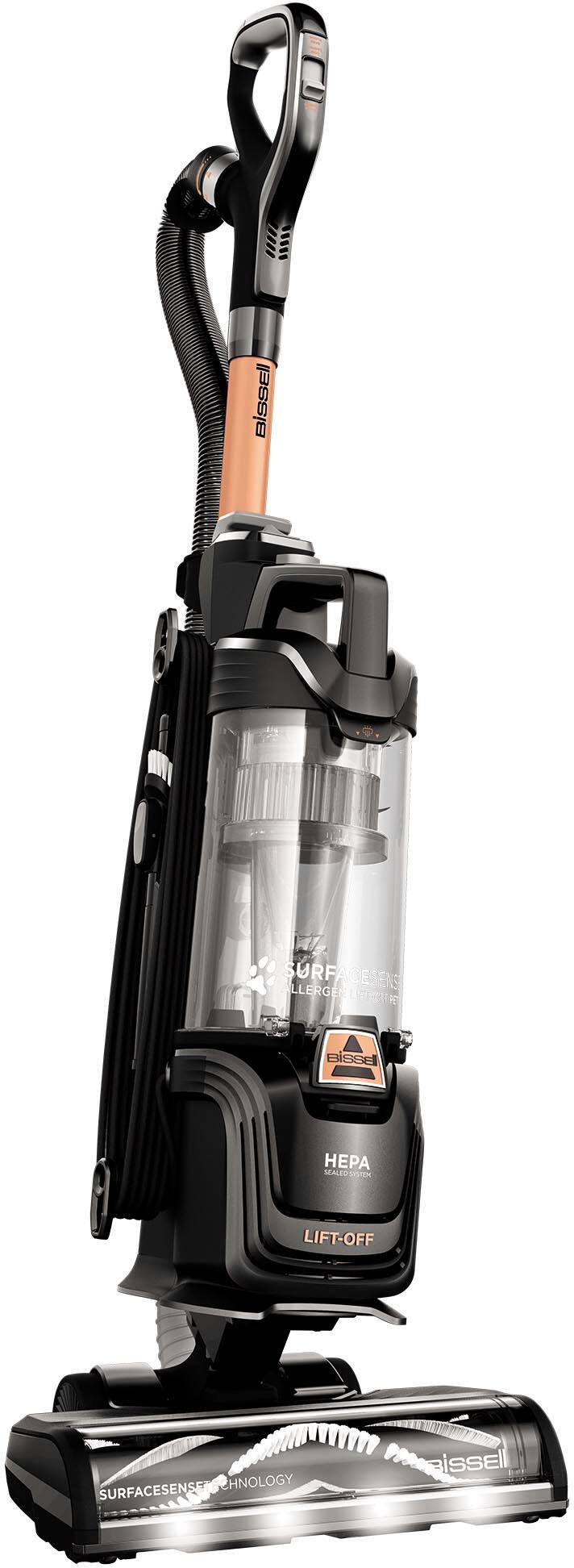 Left. BISSELL - SurfaceSense Allergen Pet Lift-Off Upright Vacuum - Black.