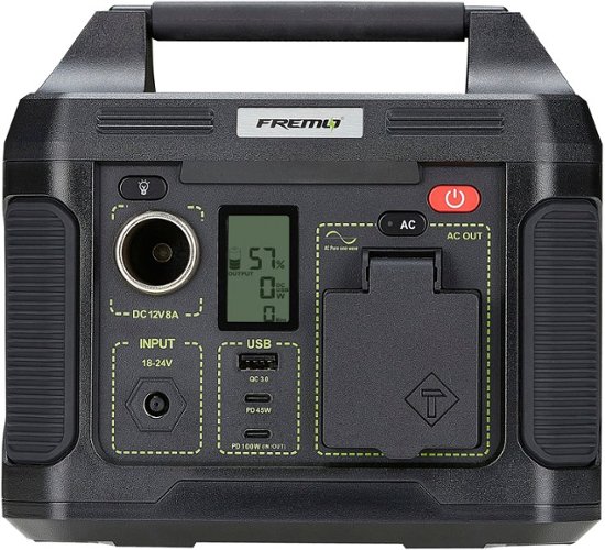 Front. Fremo - TP300 Portable Power Station - Gray.