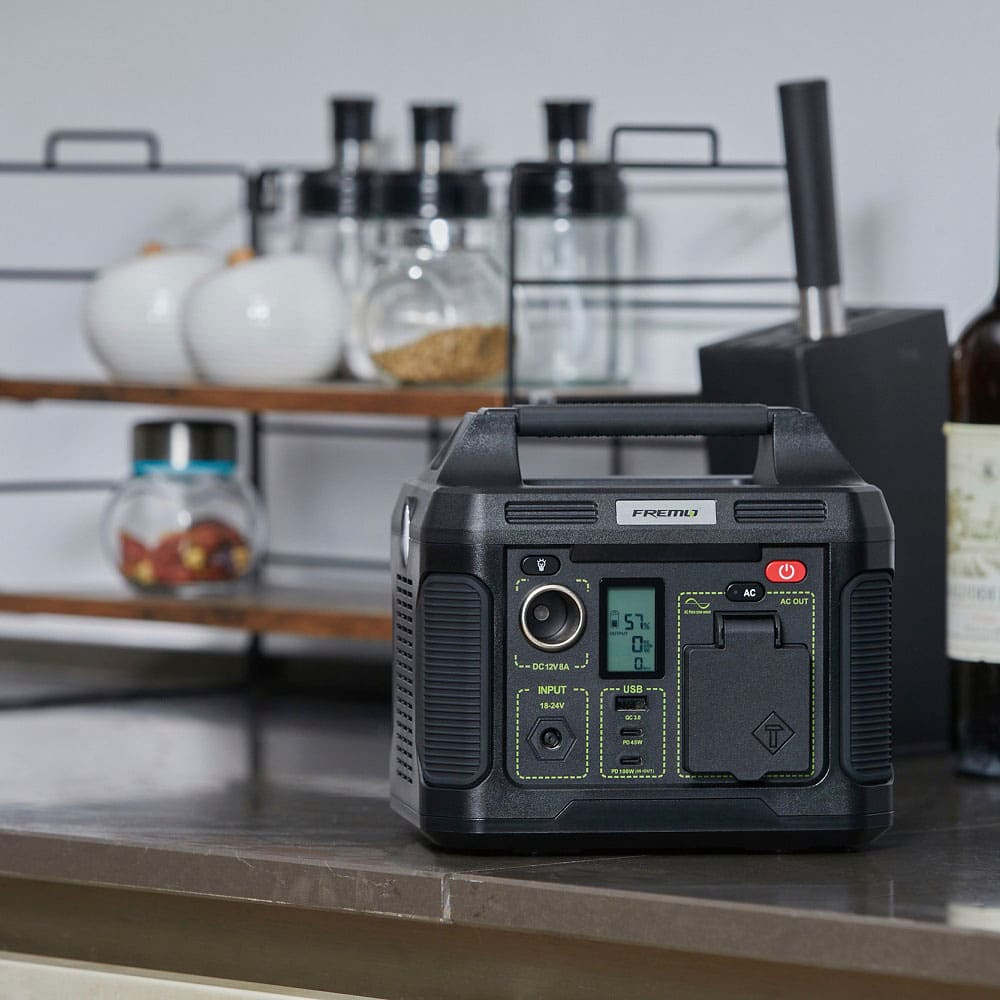 The text on the image is already grouped and correctly written. It reads: "231WH Capacity Power for your Adventure."