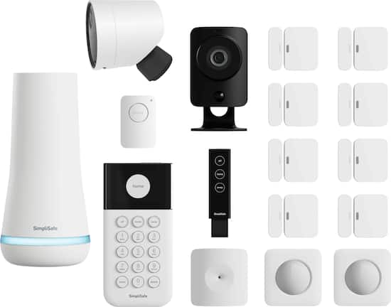 SimpliSafe Whole Home Security System 17 piece White KT047 01RUS