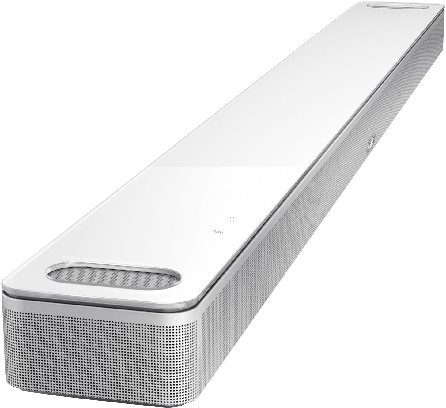 Left View: Bose - Smart Ultra Soundbar with Dolby Atmos and Voice Assistant - Arctic White