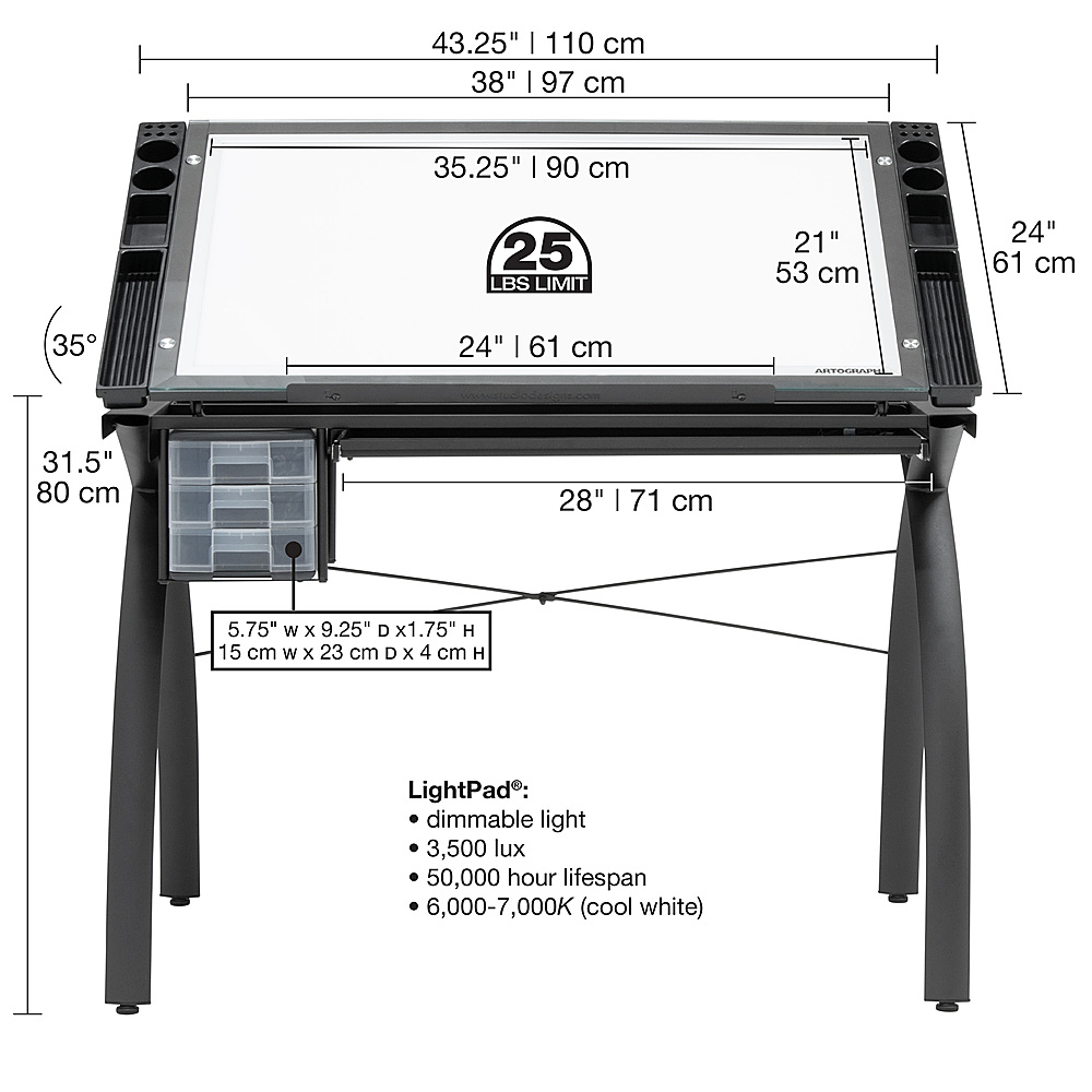 Best Buy: Studio Designs Futura Light Table for Artists and