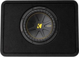 KICKER - CompC 10" Single-Voice-Coil 4-Ohm Loaded Subwoofer Enclosure - Black - Front_Zoom