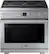Front. Dacor - Transitional 6.3 Cu. Ft. Freestanding Dual Fuel Four-Part Pure Convection Pro-Range with GreenClean and Steam Assist - Silver Stainless Steel.