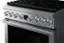 Alt View 11. Dacor - Transitional 5.9 Cu. Ft. Freestanding Gas Three-Part Pure Convection Pro-Range with Self Clean and SimmerSear Burners - Silver Stainless Steel.