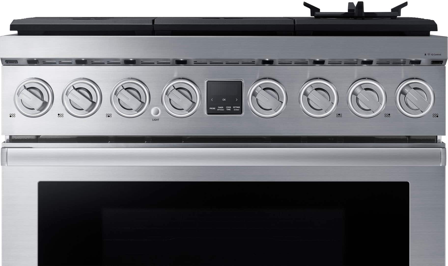 Alt View 2. Dacor - Transitional 5.9 Cu. Ft. Freestanding Gas Three-Part Pure Convection Pro-Range with Self Clean and SimmerSear Burners - Silver Stainless Steel.