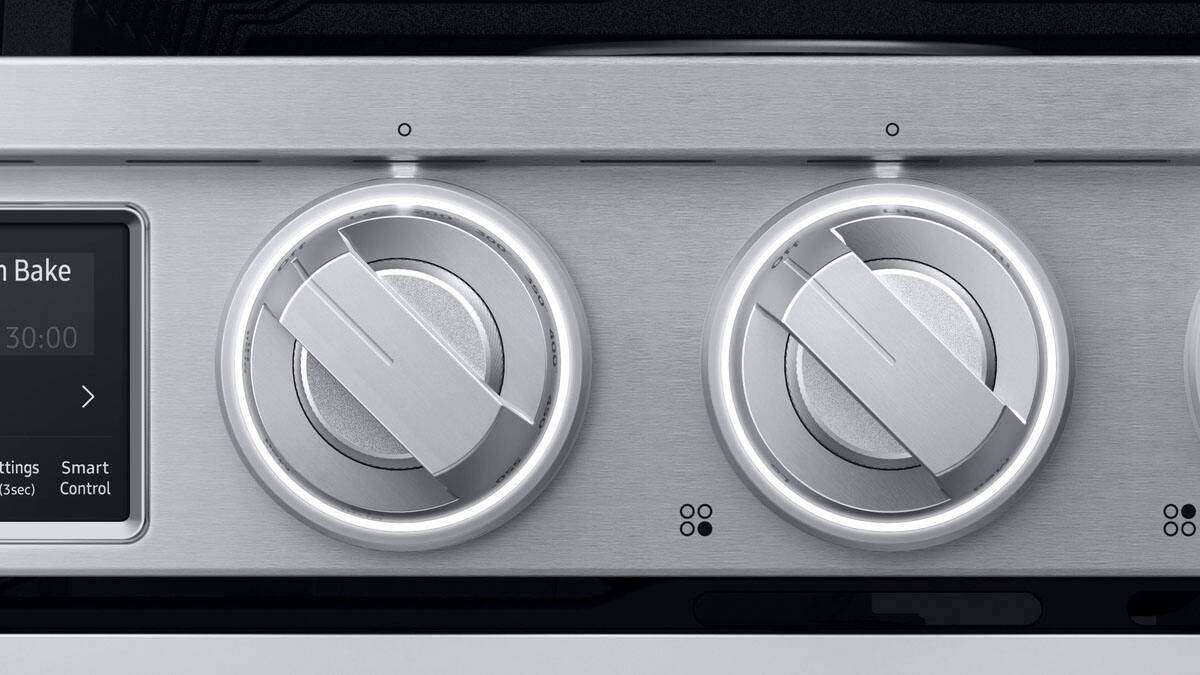 Alt View 16. Dacor - Transitional 6.3 Cu. Ft. Freestanding Dual Fuel Four-Part Pure Convection Pro-Range with Self Clean and Air Sous Vide - Silver Stainless Steel.