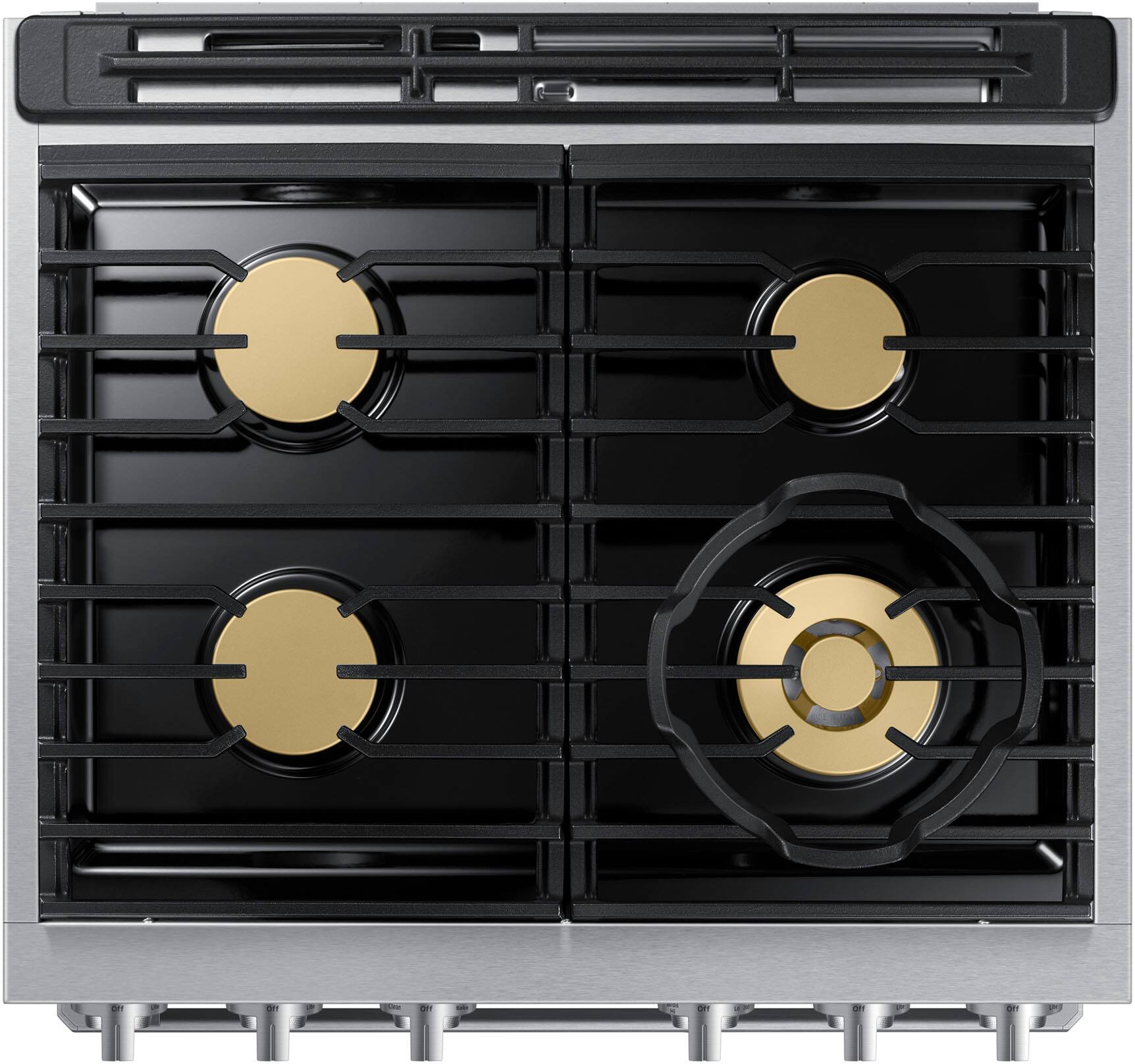 Alt View 2. Dacor - Transitional 6.3 Cu. Ft. Freestanding Dual Fuel Four-Part Pure Convection Pro-Range with Self Clean and Air Sous Vide - Silver Stainless Steel.