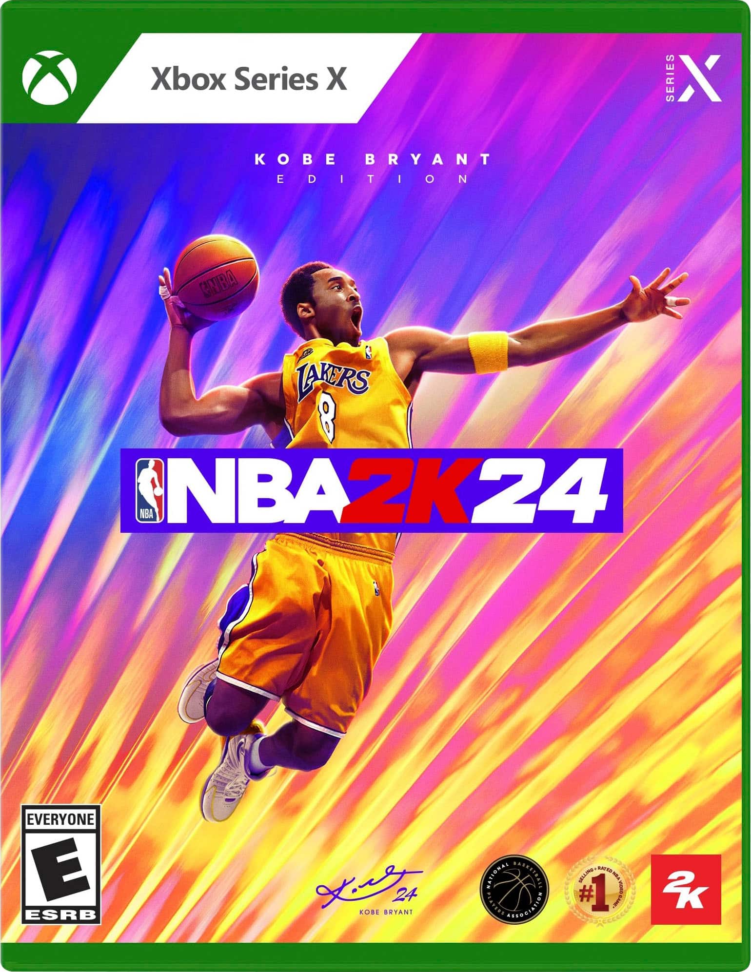 Xbox Series X NBA 2K24 Kobe Bryant Edition NBA LAKERS 8 NBA2K24 EVERYONE E ESRB Rated.