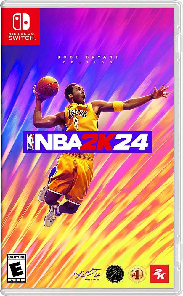 "Nintendo Switch NBA 2K24 Kobe Bryant Edition. Everyone E for ESRB 2+1 2K."