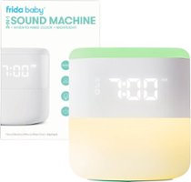 Fridababy - 3-in-1 Sound Machine with When-To-Wake Clock and Nightlight - White - Front_Zoom
