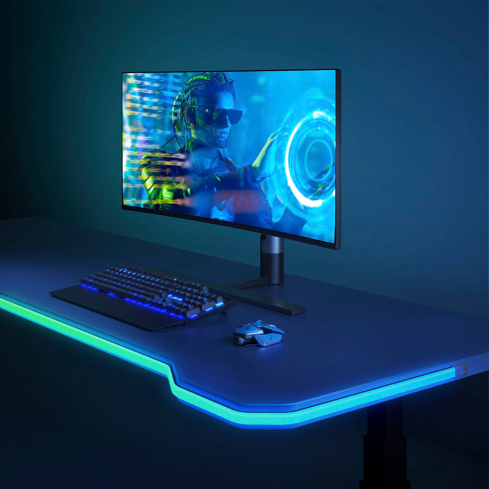 Govee RGBIC Gaming Neon LED Strip 3 m for Gaming Desk, Neon Sign Compatible  with Razer Chroma, 11 Music, 64+ Scene, Can be Cut to Size LED Strip, RGB