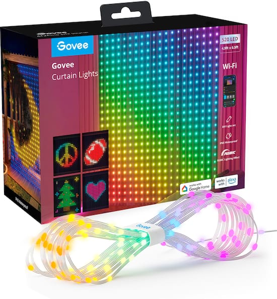 Govee RGBIC Curtain Lights Multi H70B1AA1 Best Buy