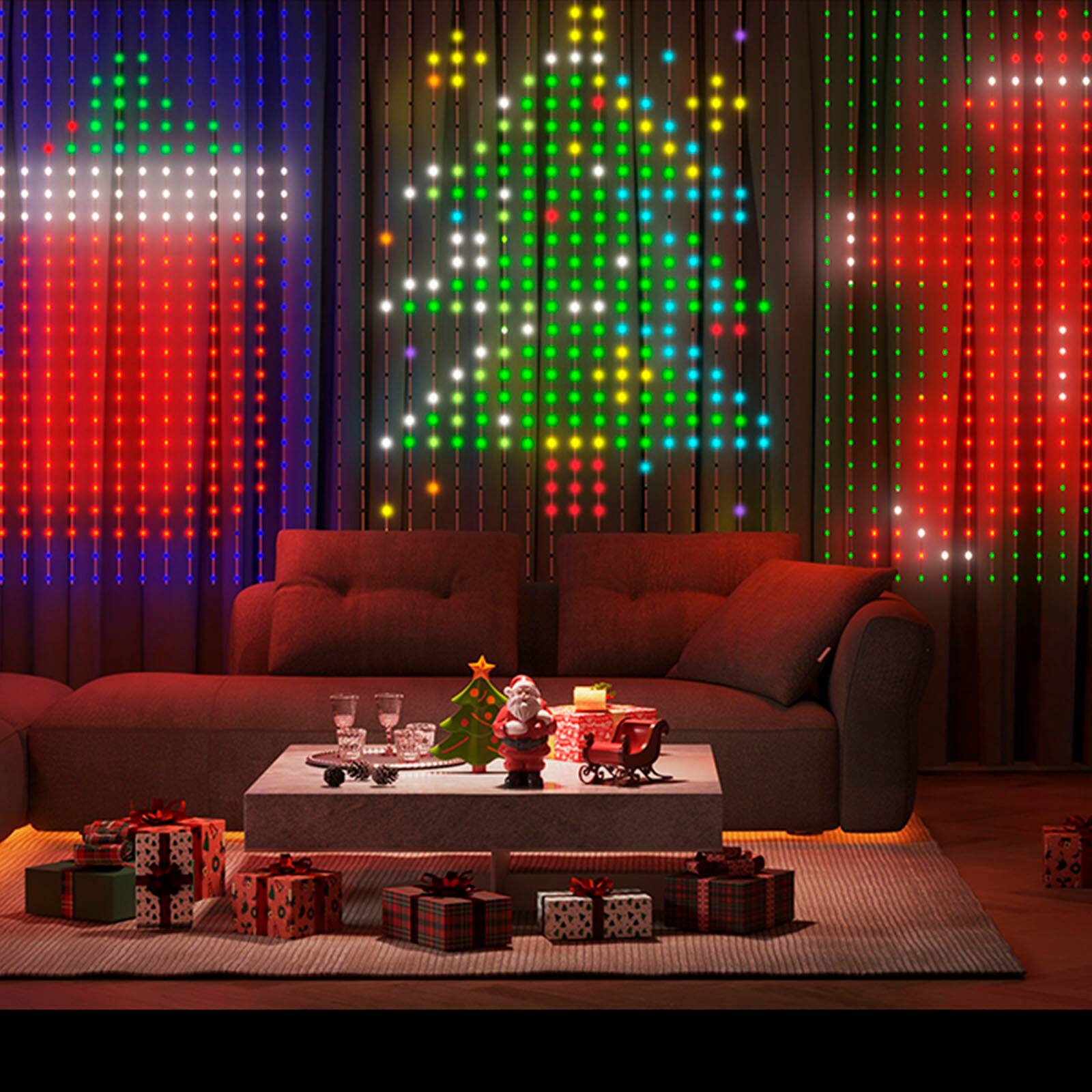 Alt View 15. Govee - RGBIC Curtain Lights - Multi.