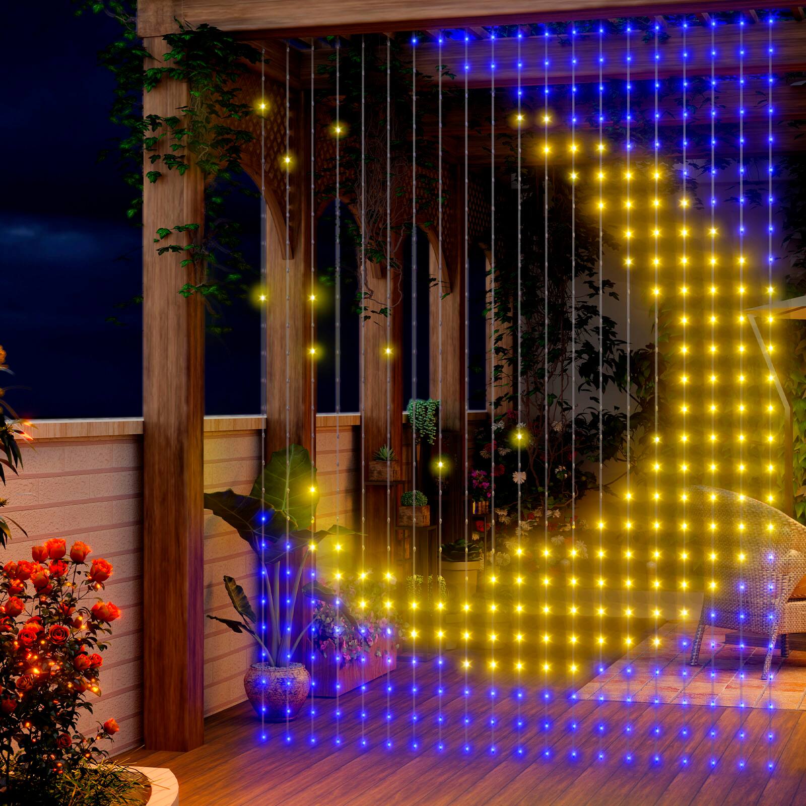 Alt View 16. Govee - RGBIC Curtain Lights - Multi.