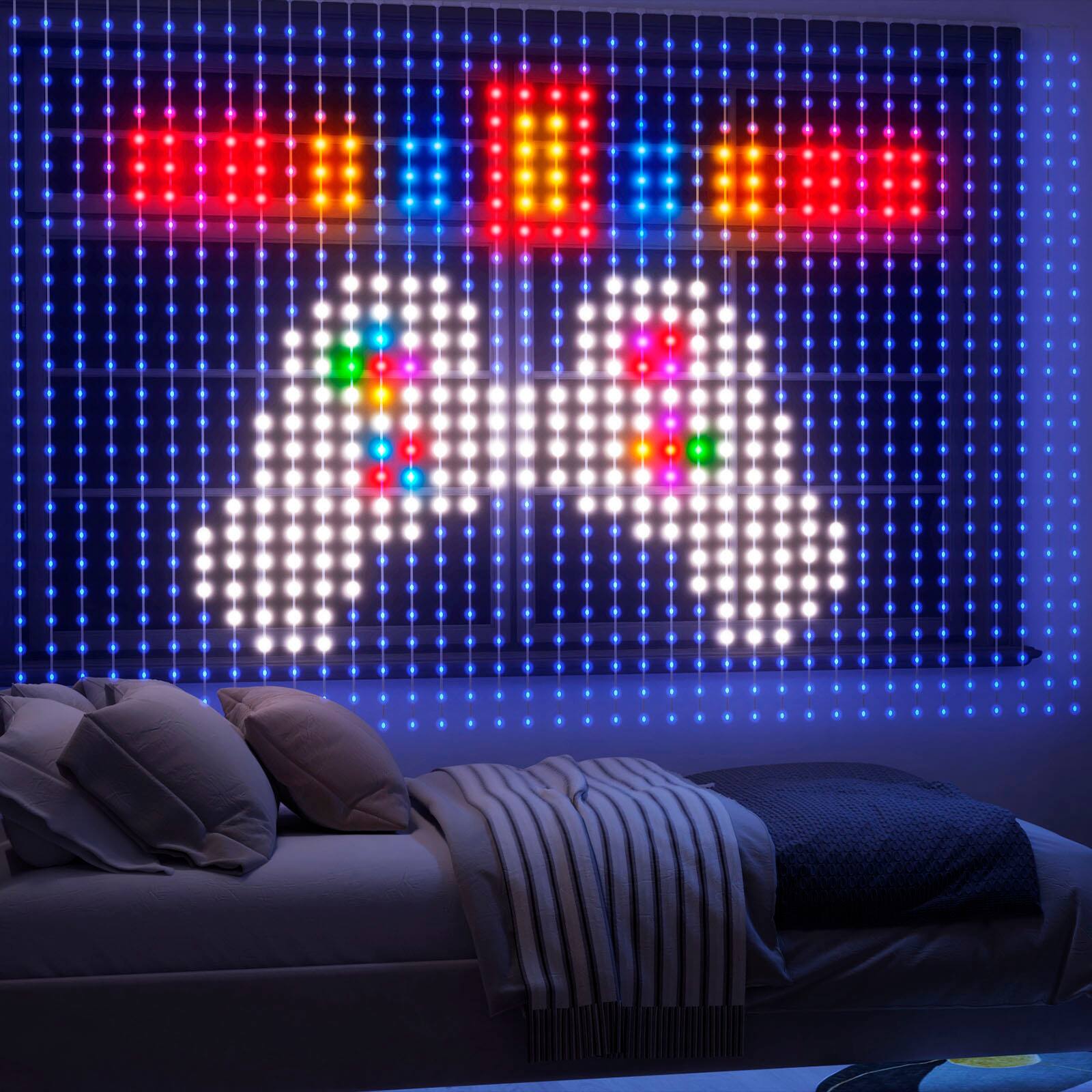 Alt View 21. Govee - RGBIC Curtain Lights - Multi.