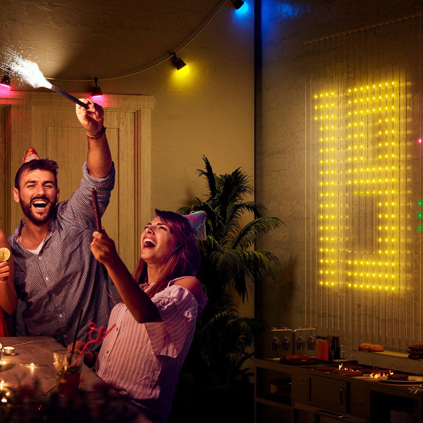 Alt View 25. Govee - RGBIC Curtain Lights - Multi.