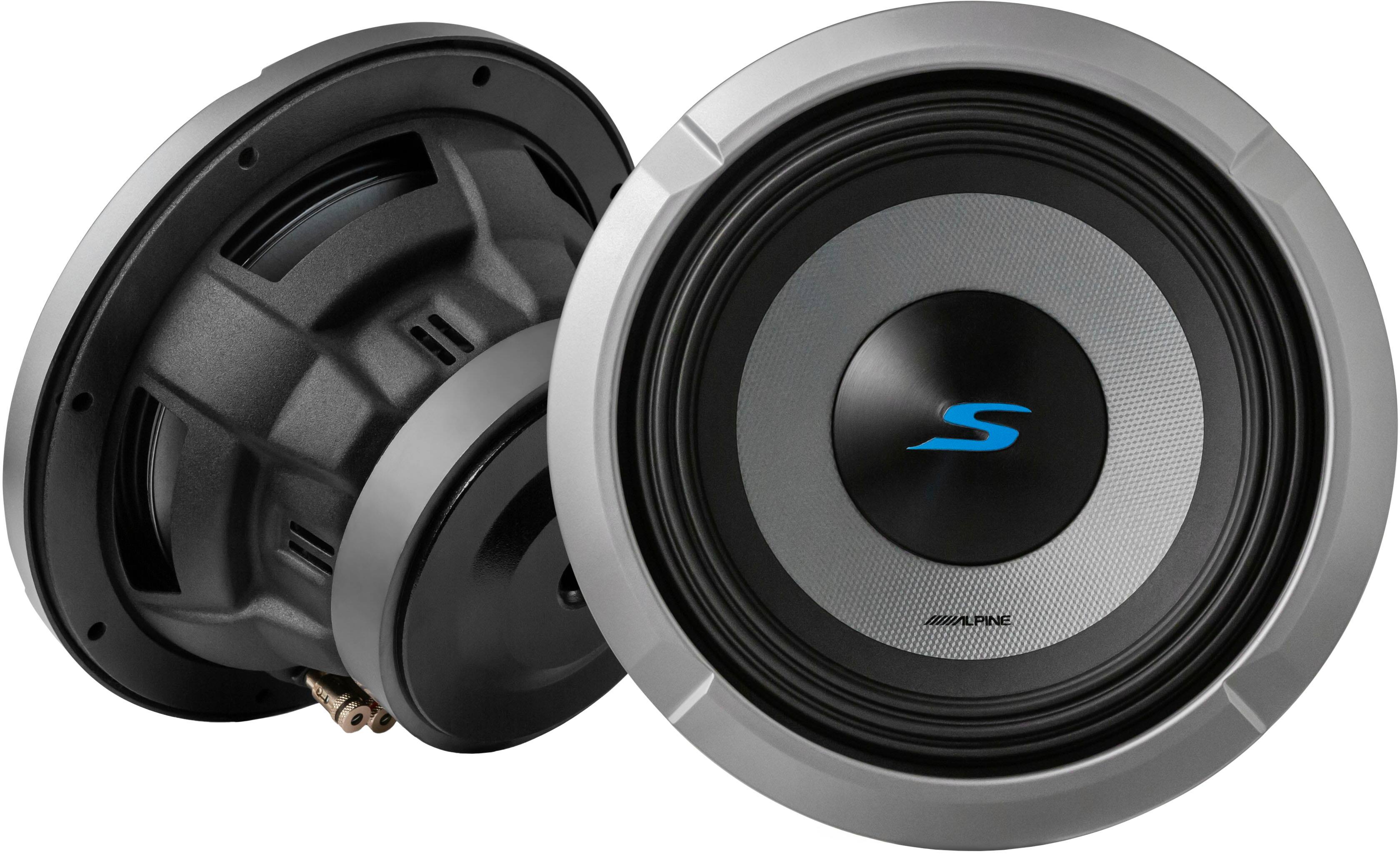 Alt View 11. Alpine - Next Generation S-Series 8" Dual-Voice Coil 4-Ohm Subwoofer - Black.