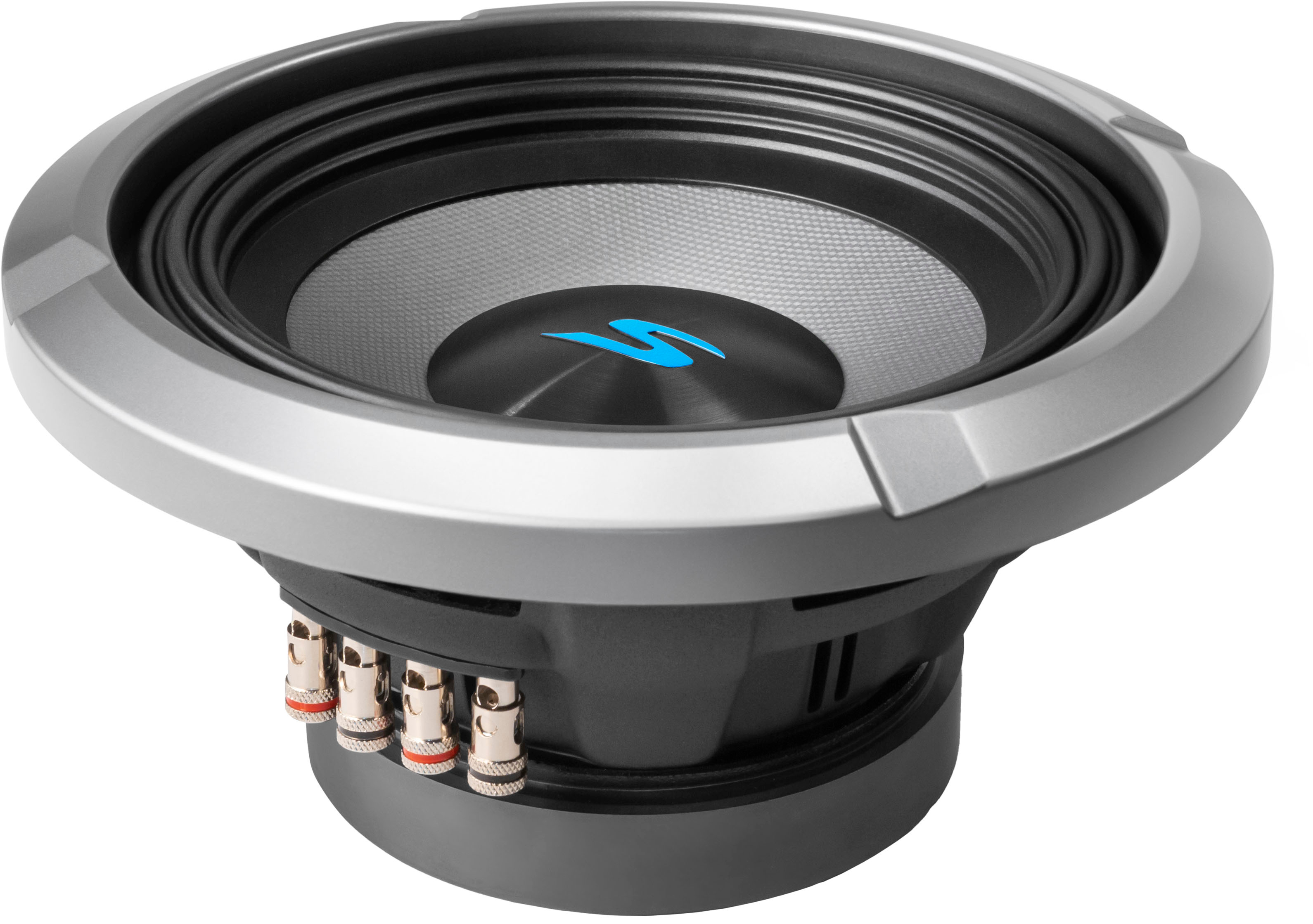 Left View: Alpine - Next Generation S-Series 8" Dual-Voice Coil 4-Ohm Subwoofer - Black