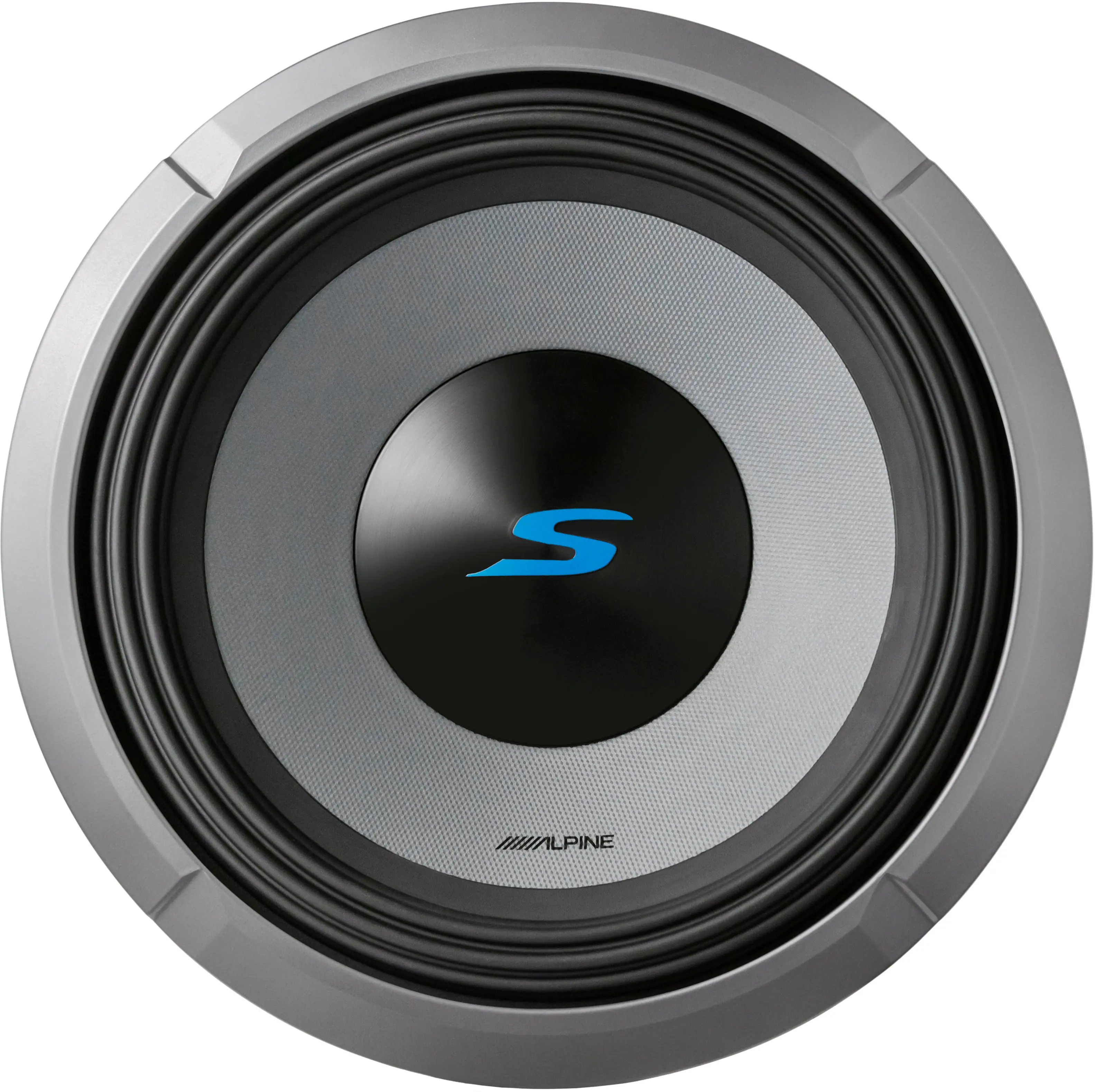 Front. Alpine - Next Generation S-Series 12" Dual-Voice Coil 4-Ohm Subwoofer - Black.