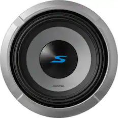 Front. Alpine - Next Generation S-Series 8" Dual-Voice Coil 4-Ohm Subwoofer - Black.
