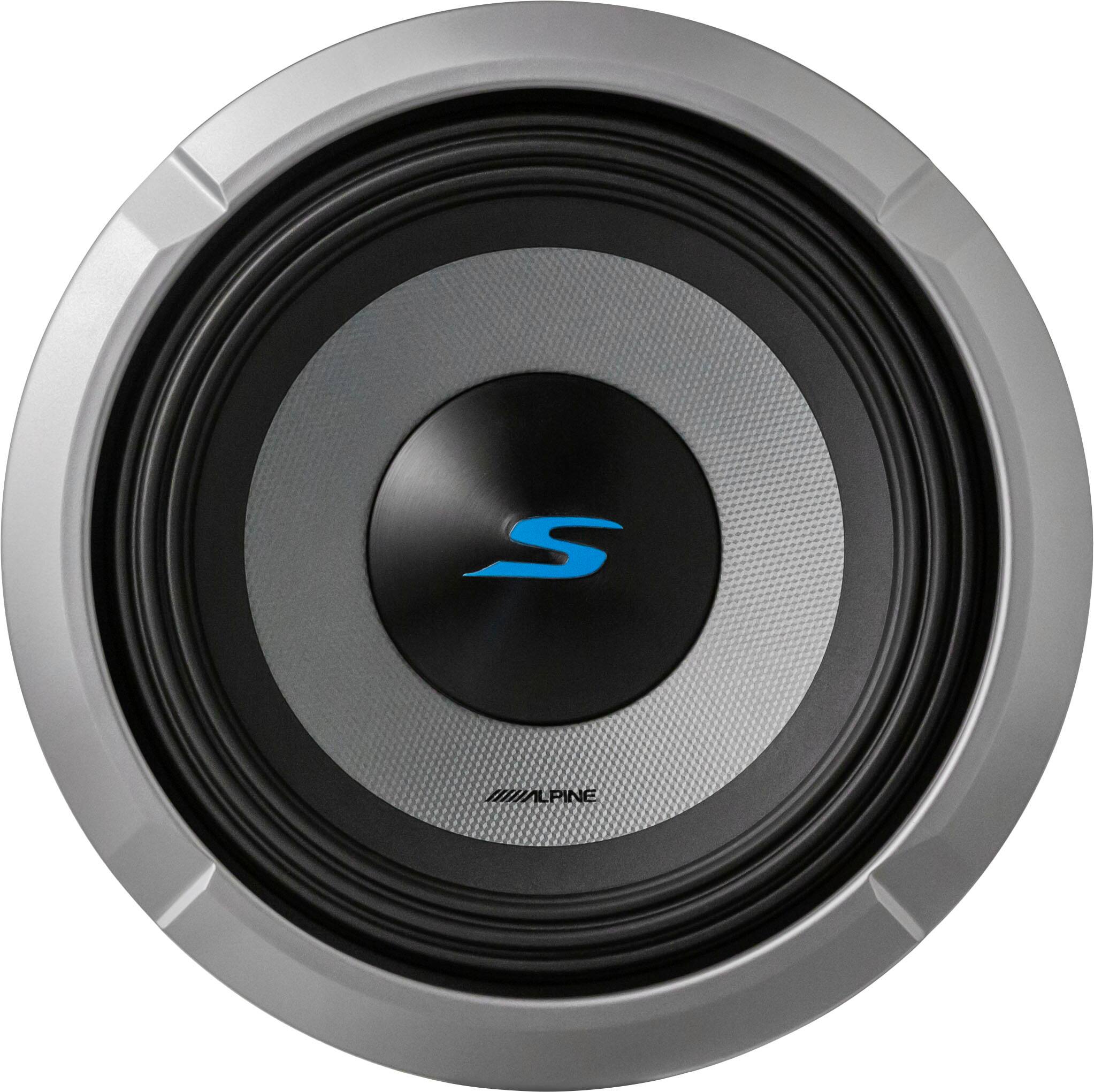 Front. Alpine - Next Generation S-Series 8" Dual-Voice Coil 4-Ohm Subwoofer - Black.