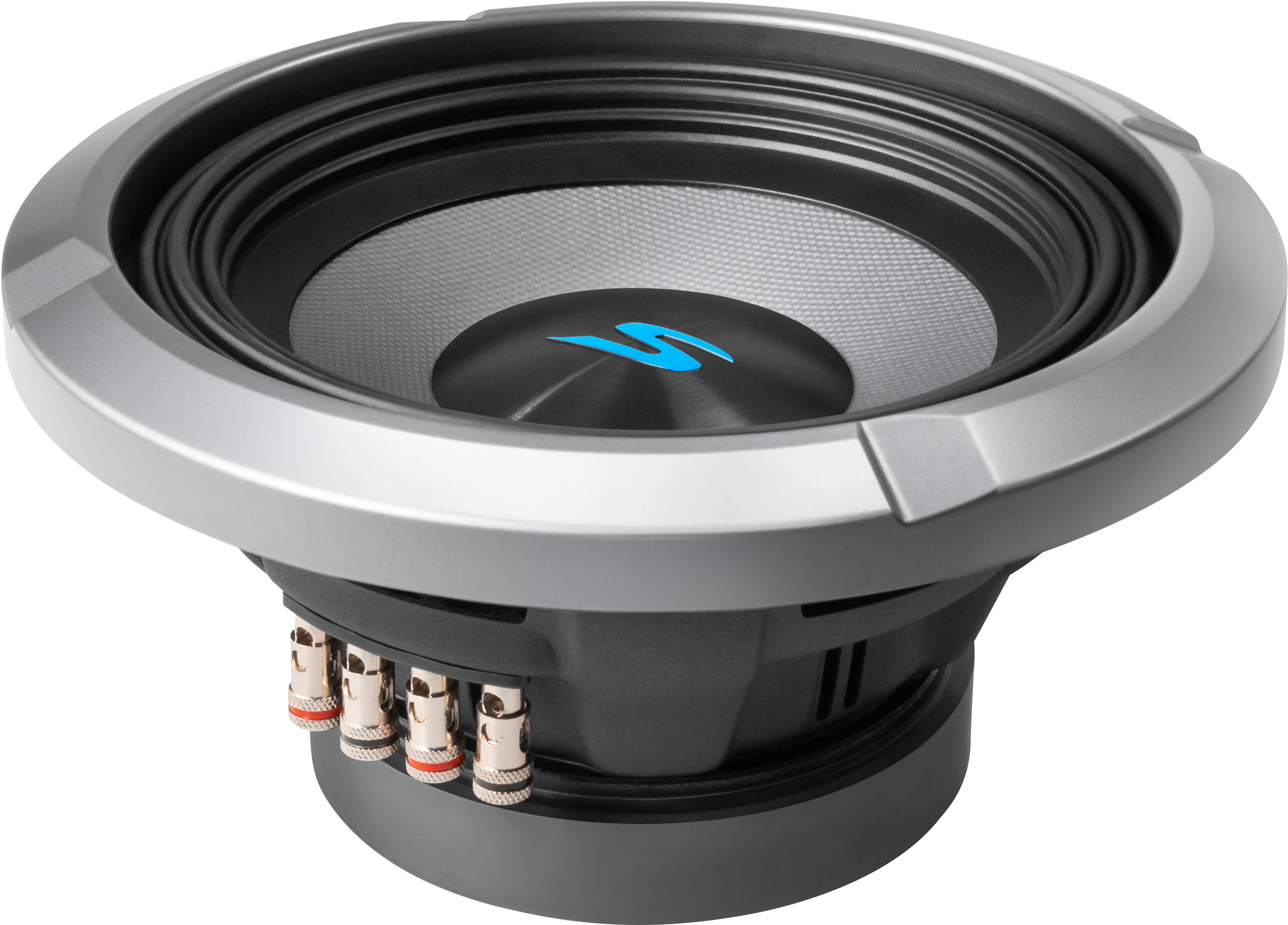 Left View: Alpine - Next Generation S-Series 8" Dual-Voice Coil 4-Ohm Subwoofer - Black